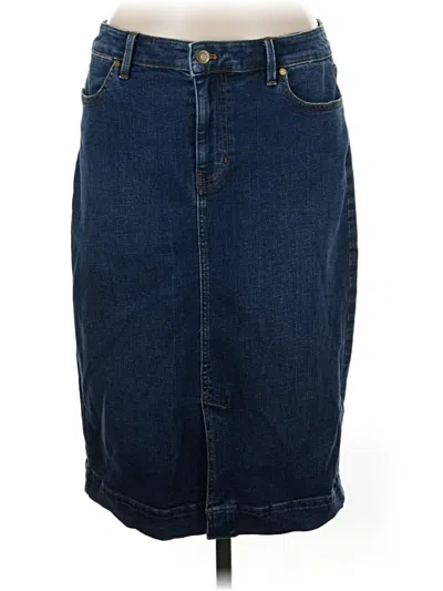 Pre-owned Talbots Denim Skirt In Blue