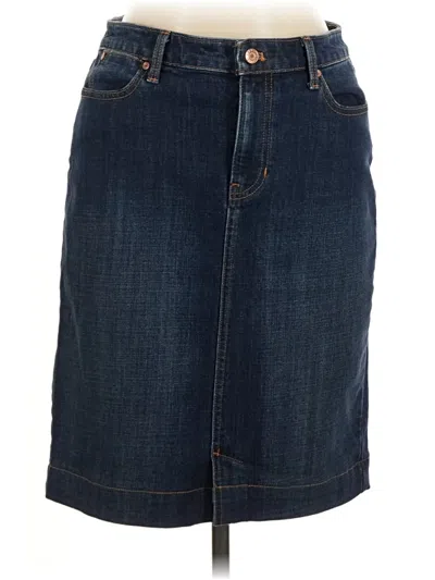 Pre-owned Talbots Denim Skirt In Blue