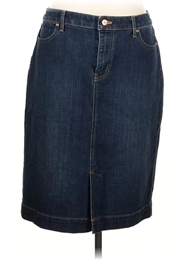 Pre-owned Talbots Denim Skirt In Blue