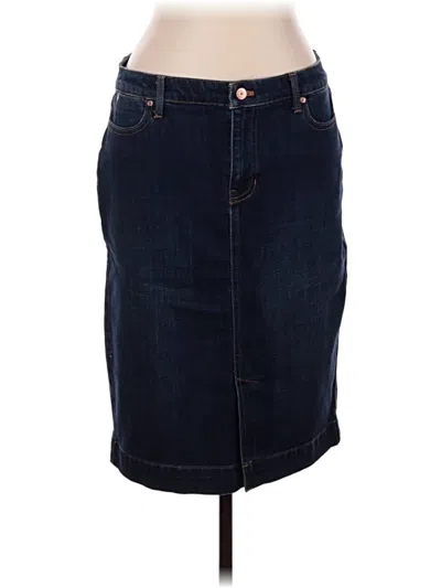 Pre-owned Talbots Denim Skirt In Blue