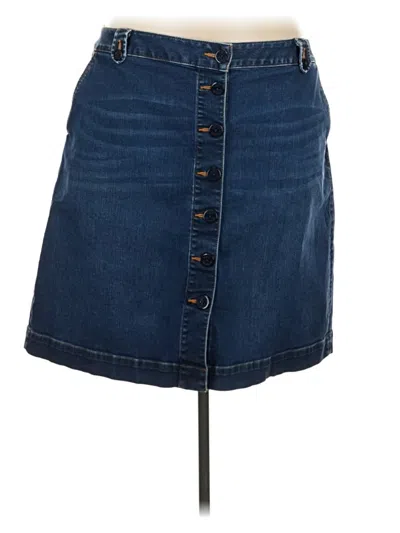 Pre-owned Talbots Denim Skirt In Blue