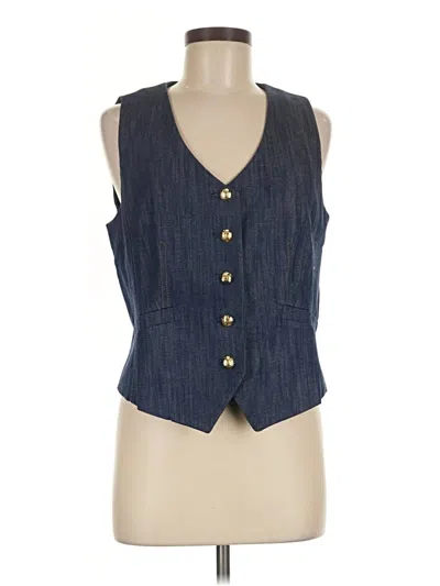 Pre-owned Talbots Denim Vest In Blue