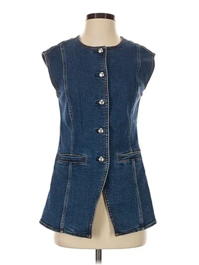Pre-owned Talbots Denim Vest In Blue