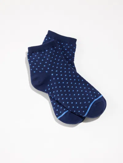 Talbots Diamond Crew Socks - Ink - 001  In Black