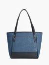 Talbots Diamond Straw Tote - Blue - 001  In Blue