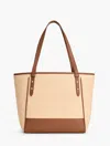 Talbots Diamond Straw Tote - Natural - Natural/havana Tan - 001  In Natural,havana Tan