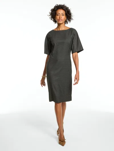 Talbots Dolman Sleeve Dress - Tomber Check - Hunter - 2