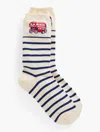 Talbots Double Decker Trouser Socks - Ivory - 001  In White