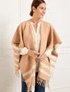 Talbots Reversible Double Face Ruana - Toasted Coconut/ivory - 001  In Toasted Coconut,ivory
