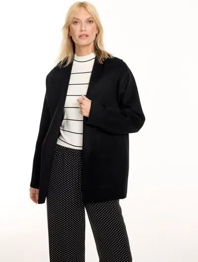 Talbots Double Face Wool Blend Jacket - Black - Xs