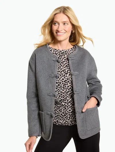 Talbots Double Face Wool Blend Jacket - Shadow Heather - Xs