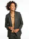 Talbots Double-breasted Blazer - Tomber Check - Hunter - 2  In Hunter