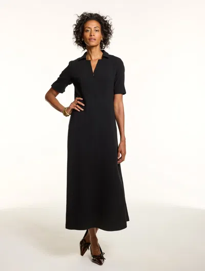 Talbots Easy Travel Collared Dress - Black - 2