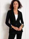 Talbots Easy Travel Tie Waist Blazer - Black - 22