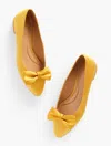 Talbots Edison Bow Flats - Satin - Saffron - 11m  In Saffron