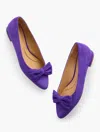 Talbots Edison Bow Suede Flats - Purple Majesty - 9m