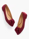 Talbots Edison Flower Satin Flats - Dark Ruby - 10m  In Dark Ruby