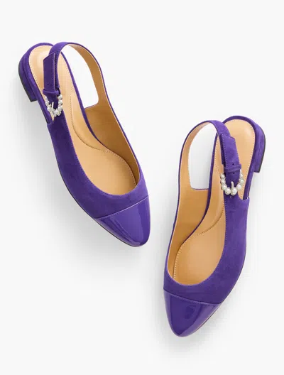 Talbots Edison Slingback Suede Flats - Purple Majesty - 8m