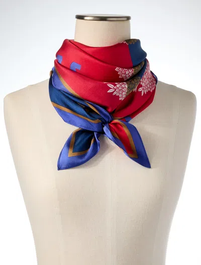 Talbots Effortless Horseshoes Square Scarf - Red - 001
