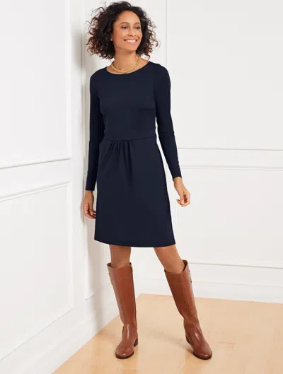 Talbots Effortless Jersey A-line Dress - Indigo Blue - 3x