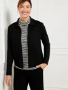 Talbots Effortless Ultraknit Full Zip Jacket - Black - 3x