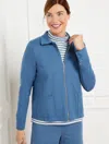Talbots Effortless Ultraknit Full Zip Jacket - Navy Blue Dusk - 3x  In Navy Blue Dusk