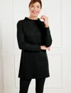 Talbots Effortless Ultraknit Funnel Neck Tunic Top - Black - 1x