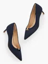 Talbots Elena Suede Pointed Toe Pumps - Blue - 11m  In Blue