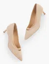 Talbots Elena Suede Pointed Toe Pumps - Rattan - 10m