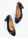 Talbots Ellery Chain Block Heel Pumps - Blue - 10m