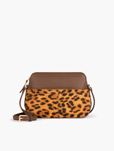 Talbots Ellis Leopard Calf Hair Crossbody Bag - Tan/black - 001  In Tan,black