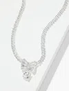 Talbots Embellished Pendant Necklace - Crystal/shiny Silver - 001