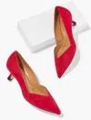Talbots Ember Suede Kitten Heel Pumps - Red - 11m  In Red