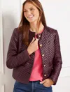 Talbots Embossed Faux Leather Jacket - Rich Burgundy - 18  In Rich Burgundy