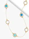 Talbots Enamel Station Necklace - Blue Spruce/gold - 001