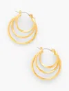 Talbots Entangled Hoop Earrings - Gold - 001  In Gold