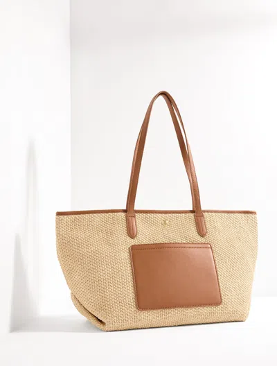 Talbots Essential Straw Tote - Natural - 001  In Brown