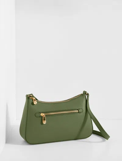 Talbots Evelyn Pebble Leather Crossbody Bag - Deep Forest - 001