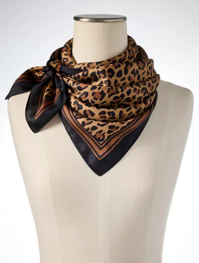 Talbots Fabulous Leopard Square Scarf - Black - 001