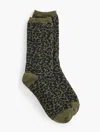 Talbots Fabulous Leopard Trouser Socks - Burnt Olive - 001  In Brown
