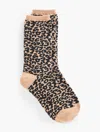 Talbots Fabulous Leopard Trouser Socks - Toasted Coconut - 001  In Brown