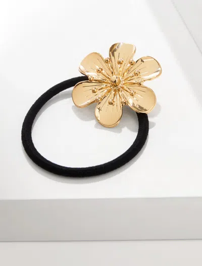 Talbots Falling Bloom Hair Tie - Gold - 001