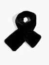 Talbots Faux Fur Pull-through Scarf - Black - 001  In Black