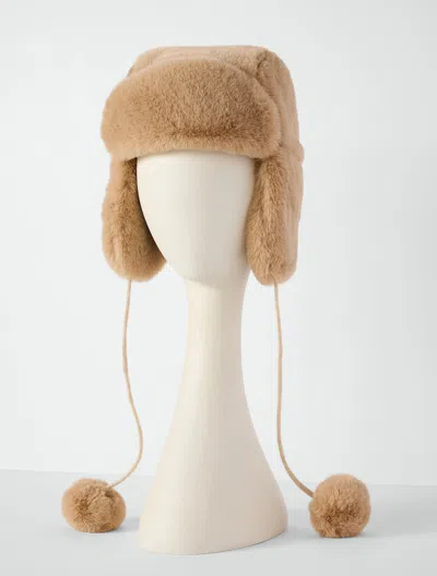 Talbots Faux Fur Trapper Hat - Sesame - 001