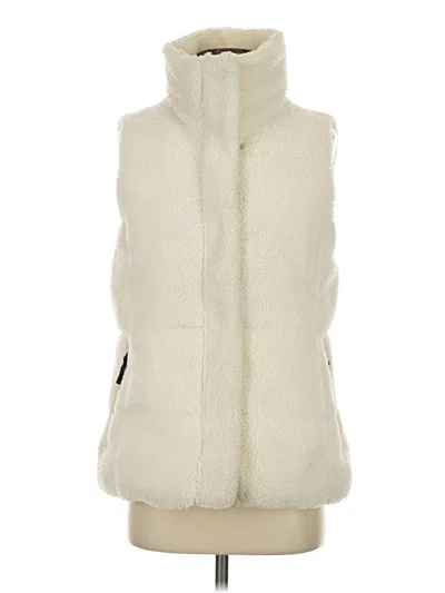 Pre-owned Talbots Faux Fur Vest In Ivory