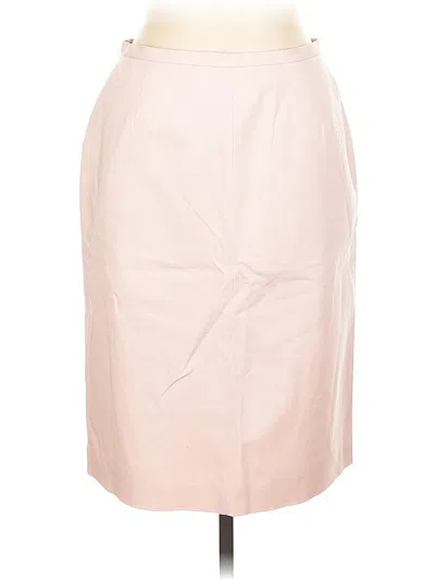 Pre-owned Talbots Faux Leather Skirt In Pink