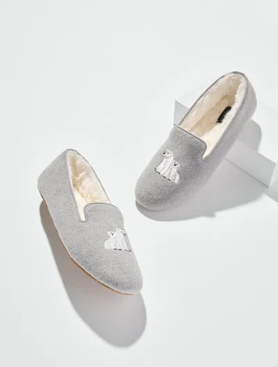 Talbots Fireside Flannel Slippers - Grey - 5m  In Gray