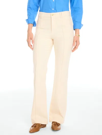 Talbots Flare Leg High Waist Pintuck Jeans - Natural - 2