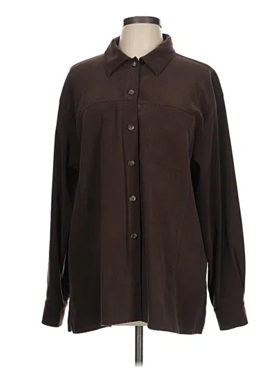 Pre-owned Talbots Fleece Jacket In Brown