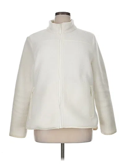 Pre-owned Talbots Fleece Jacket In Ivory